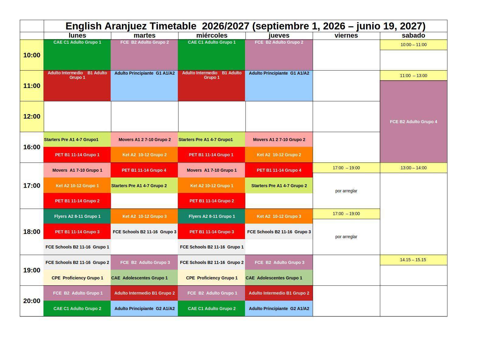 English Classes Aranjuez