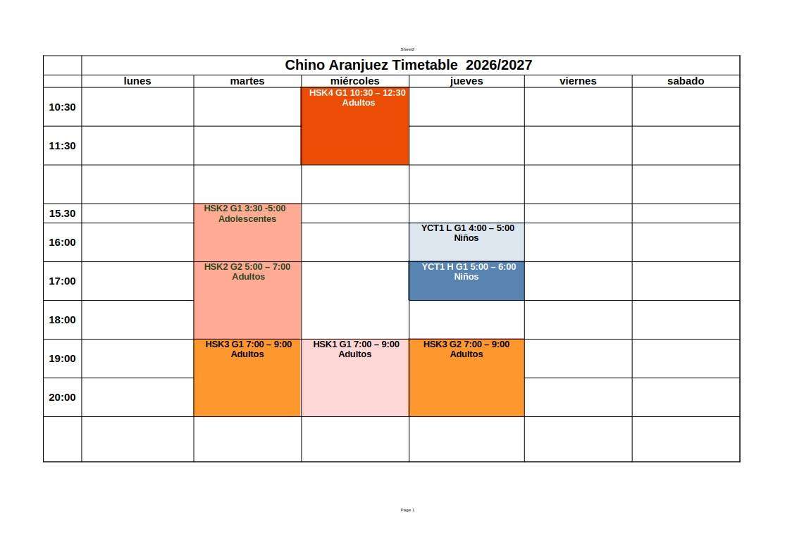 Chinese classes Aranjuez World Idiomas